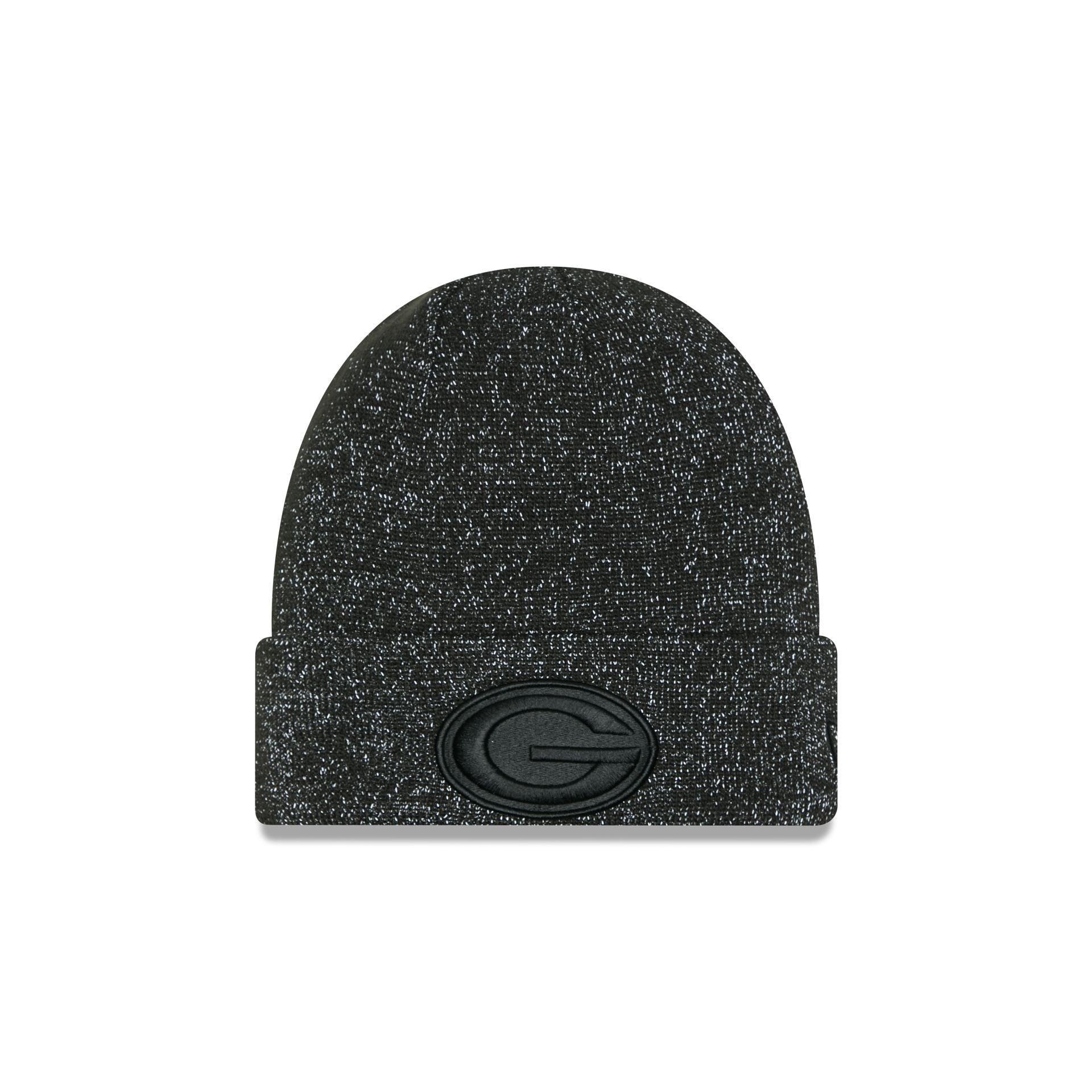 Green Bay Packers Reflective Black Knit Beanie Male Product Image