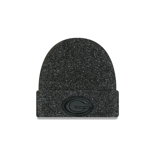 Green Bay Packers Reflective Black Knit Beanie Male Product Image