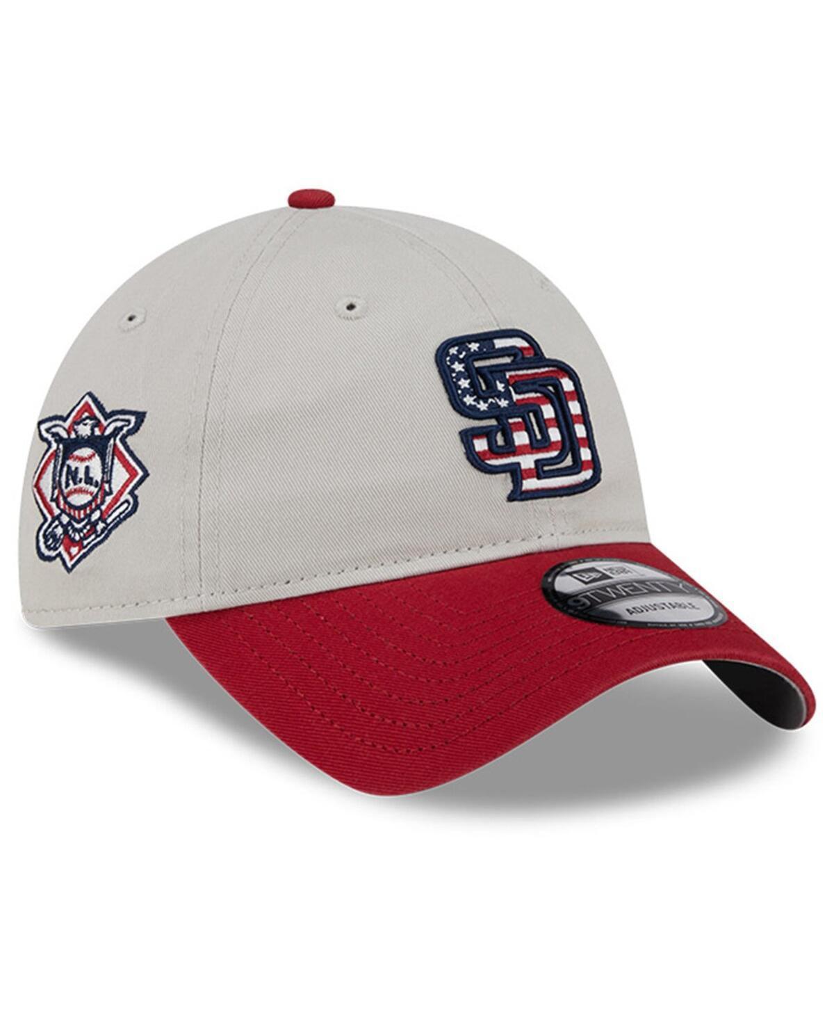 Mens New Era Khaki/Red San Diego Padres 2024 Fourth of July 9TWENTY Adjustable Hat Product Image