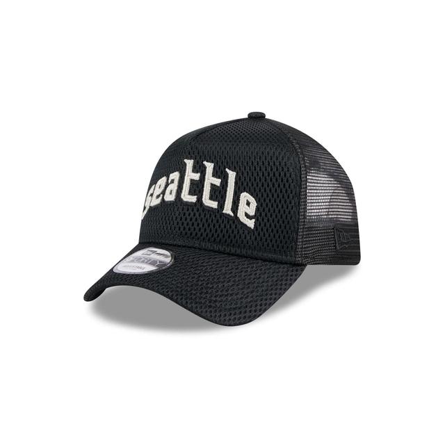 Seattle Mariners City Mesh 9FORTY A-Frame Trucker Hat Male Product Image