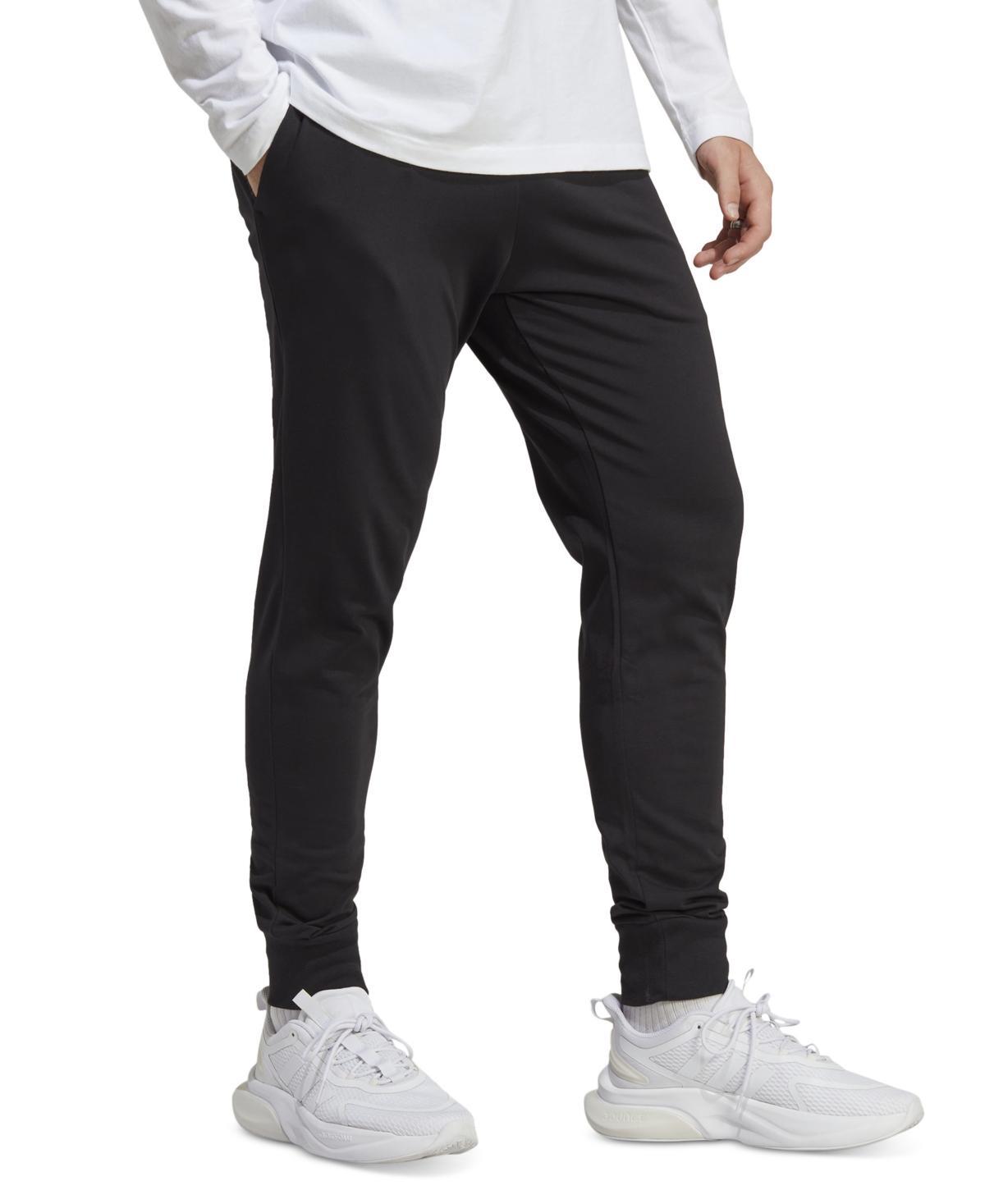 adidas Mens Quick-Drying Fitted-Cuff Logo Pants Product Image