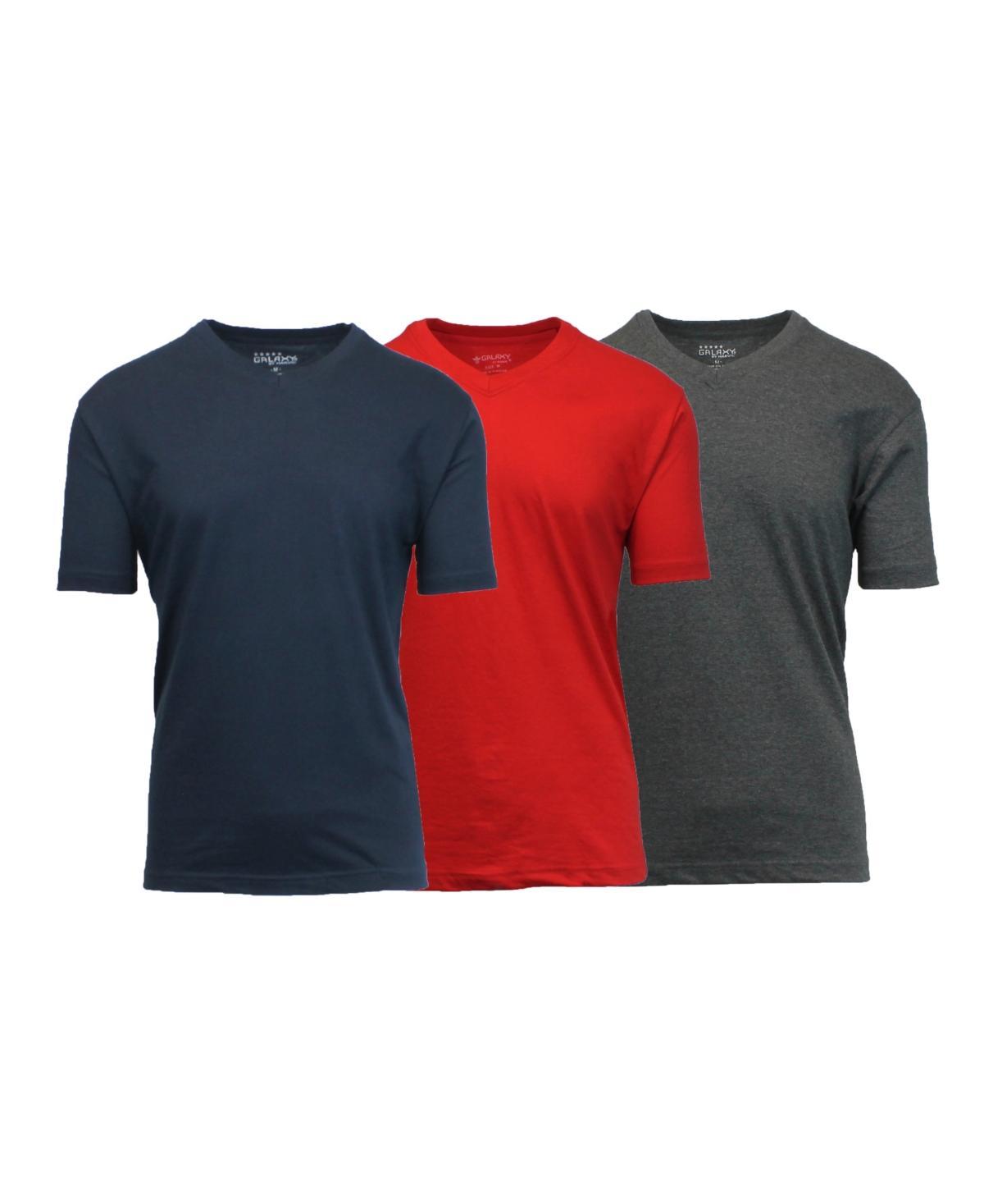 Galaxy By Harvic Mens Short Sleeve V-Neck T-shirt, Pack of 3 Product Image