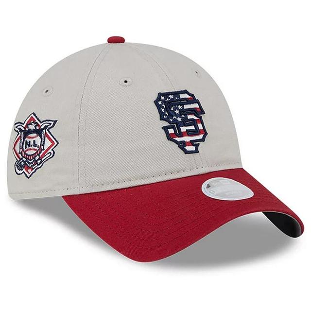 Womens New Era Khaki/Red San Francisco Giants 2024 Fourth of July 9TWENTY Adjustable Hat Product Image