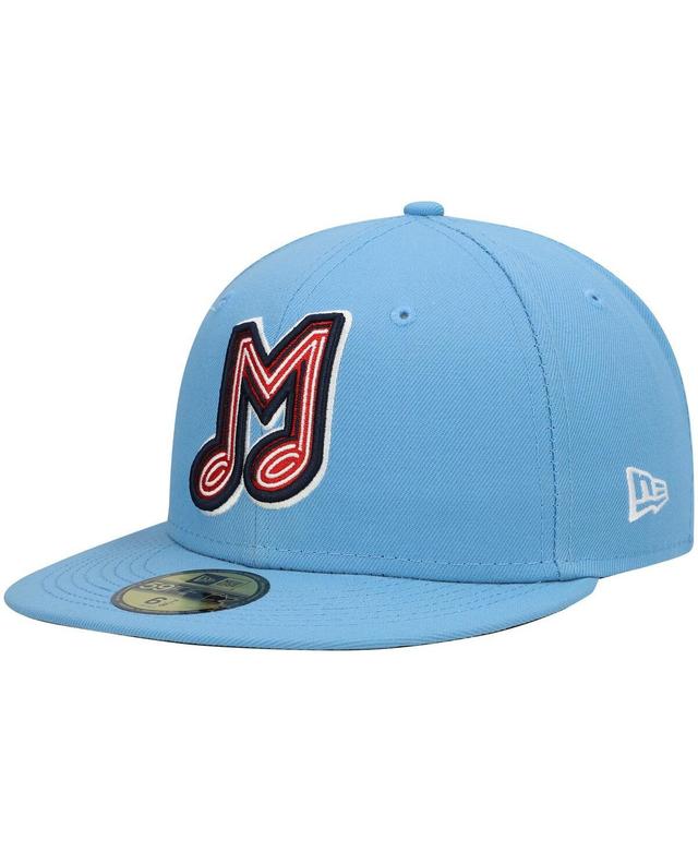 Mens New Era Light Blue Memphis Redbirds Authentic Collection Team Alternate 59FIFTY Fitted Hat Product Image