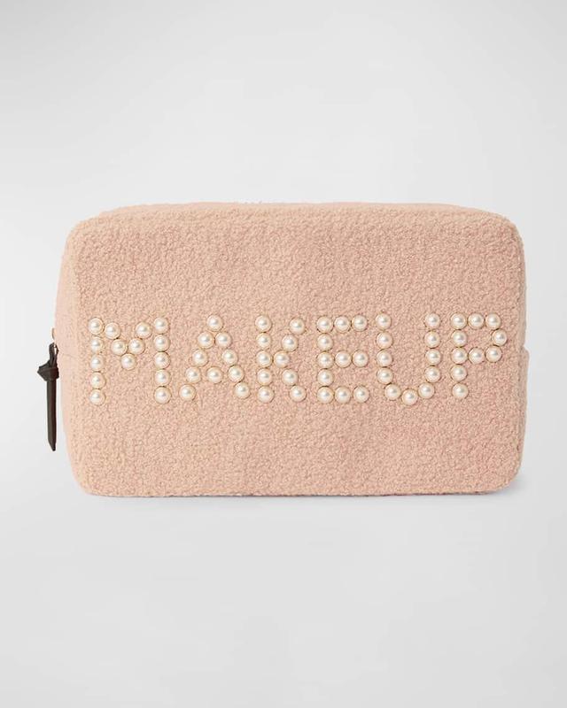 Makeup Embellishment Faux-Fur Cosmetic Bag Product Image