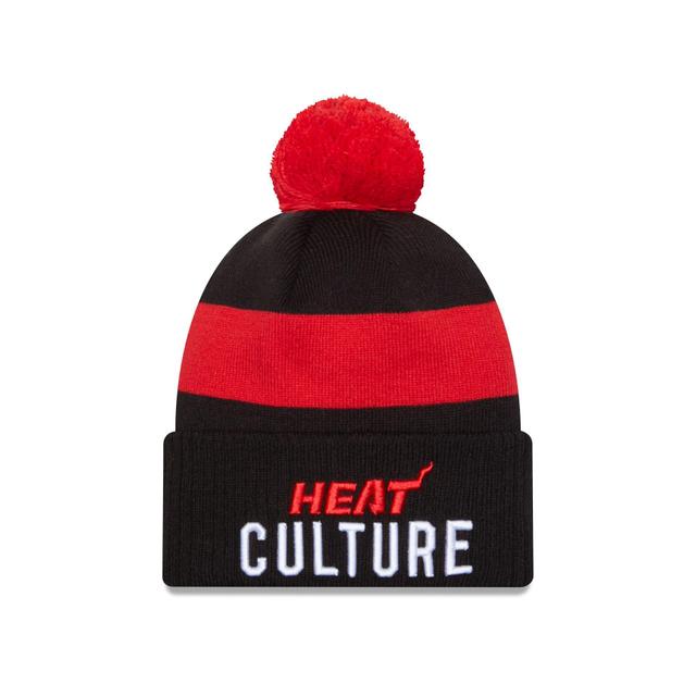 Miami Heat 2023 City Edition Pom Knit Hat Male Product Image