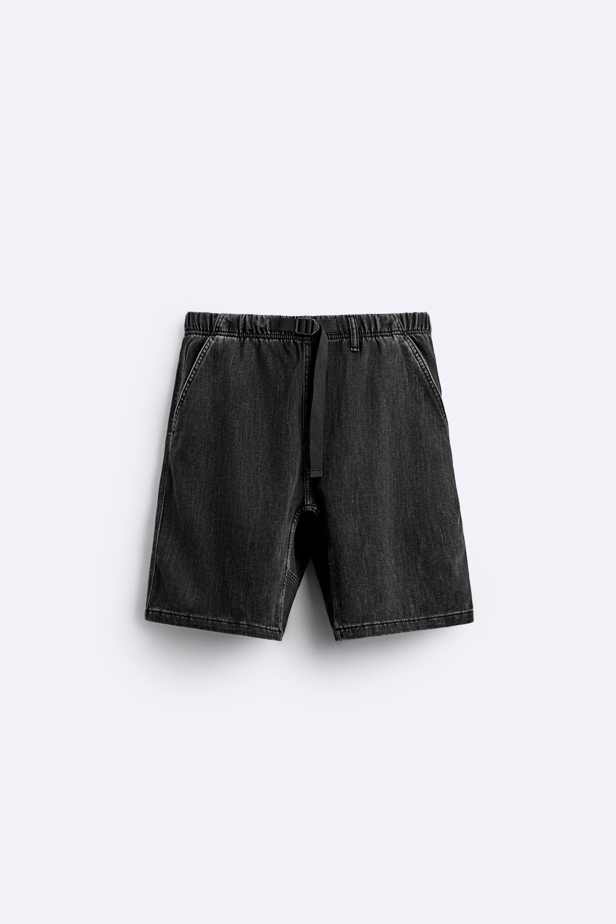 WASHED DENIM SHORTS Product Image