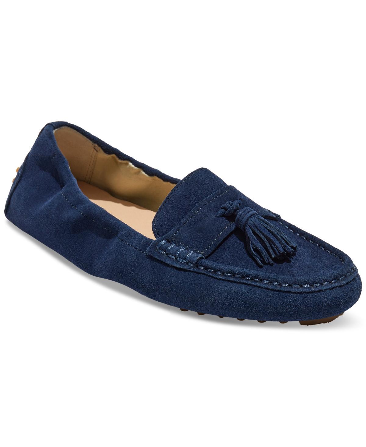 Jack Rogers Bedon Tassel Driver - Suede (Midnight) Women's Flat Shoes Product Image