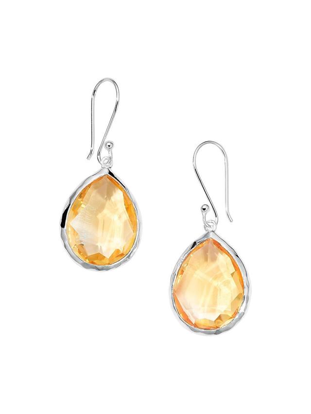 Womens Rock Candy Sterling Silver & Citrine Teardrop Earrings Product Image