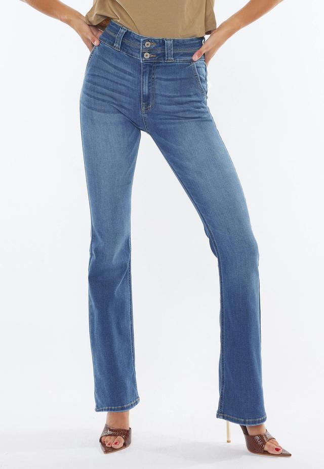 Kancan Kancan Womens High Rise Double Button Bootcut Jeans Blue Size 25 - Maurices Product Image