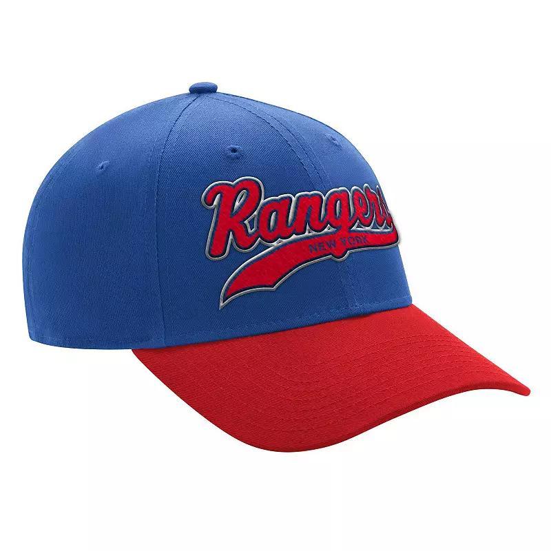 Mens Starter Blue/Red New York Rangers Two-Tone Tailsweep Mascot Adjustable Hat Product Image