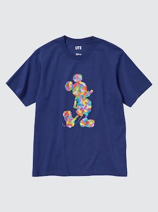 Mickey Stands Ut (Short-Sleeve Graphic T-Shirt) Blue Small UNIQLO US Product Image