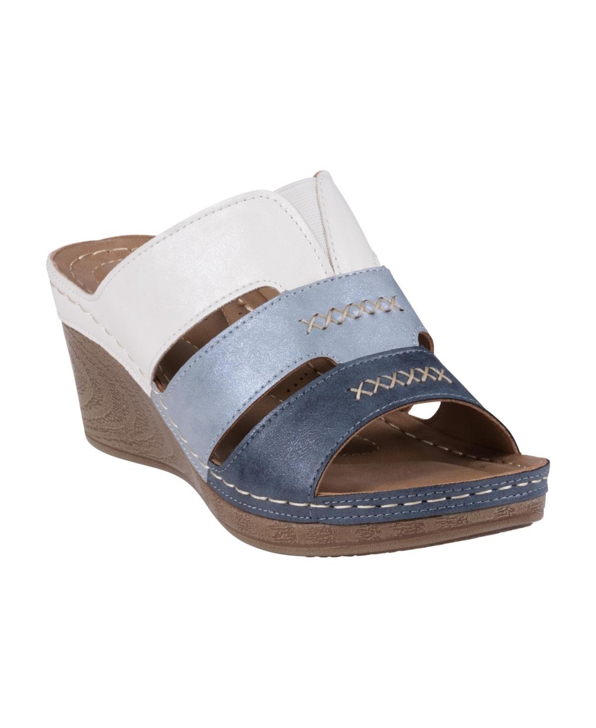 Gc Shoes Womens Delores Triple Band Wedge Sandals Product Image