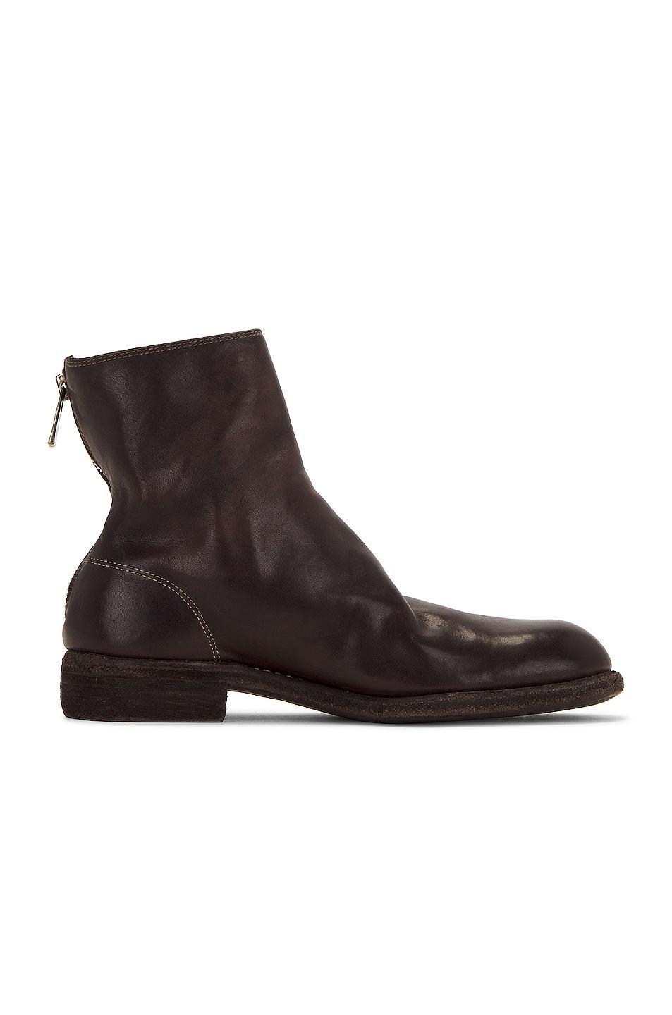 Guidi Back Zip Boot Full Grain Leather in Chocolate Product Image