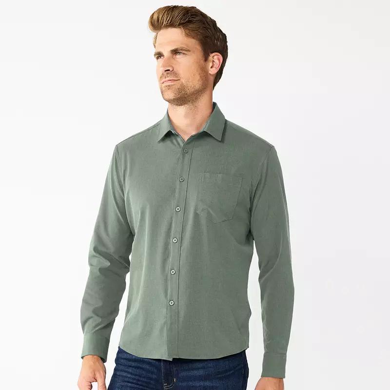 Mens Apt. 9 Standard Untucked-Fit Performance Button-Down Shirt Product Image