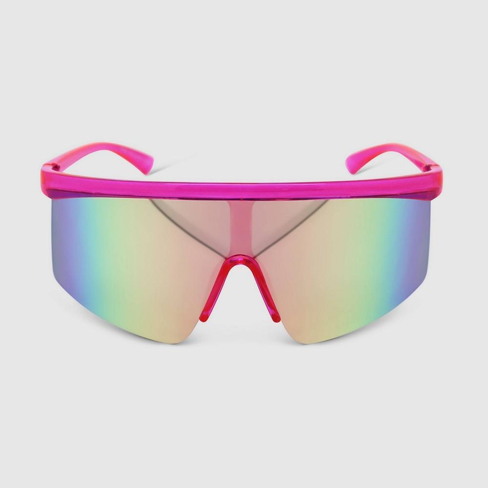 Womens Crystal Plastic Shield Sunglasses - Wild Fable Product Image