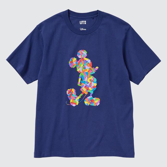 Mickey Stands Ut (Short-Sleeve Graphic T-Shirt) Blue XS UNIQLO US Product Image