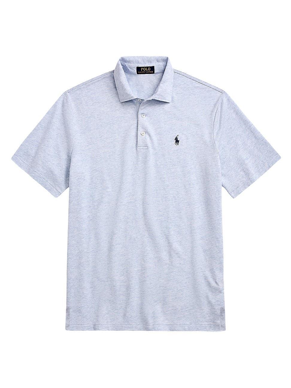 Mens Cotton-Linen Oxford Polo Shirt Product Image