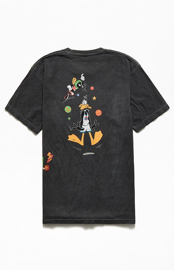 PacSun Mens Space Jam Hoops Vintage Dyed T-Shirt - Blackedium Product Image