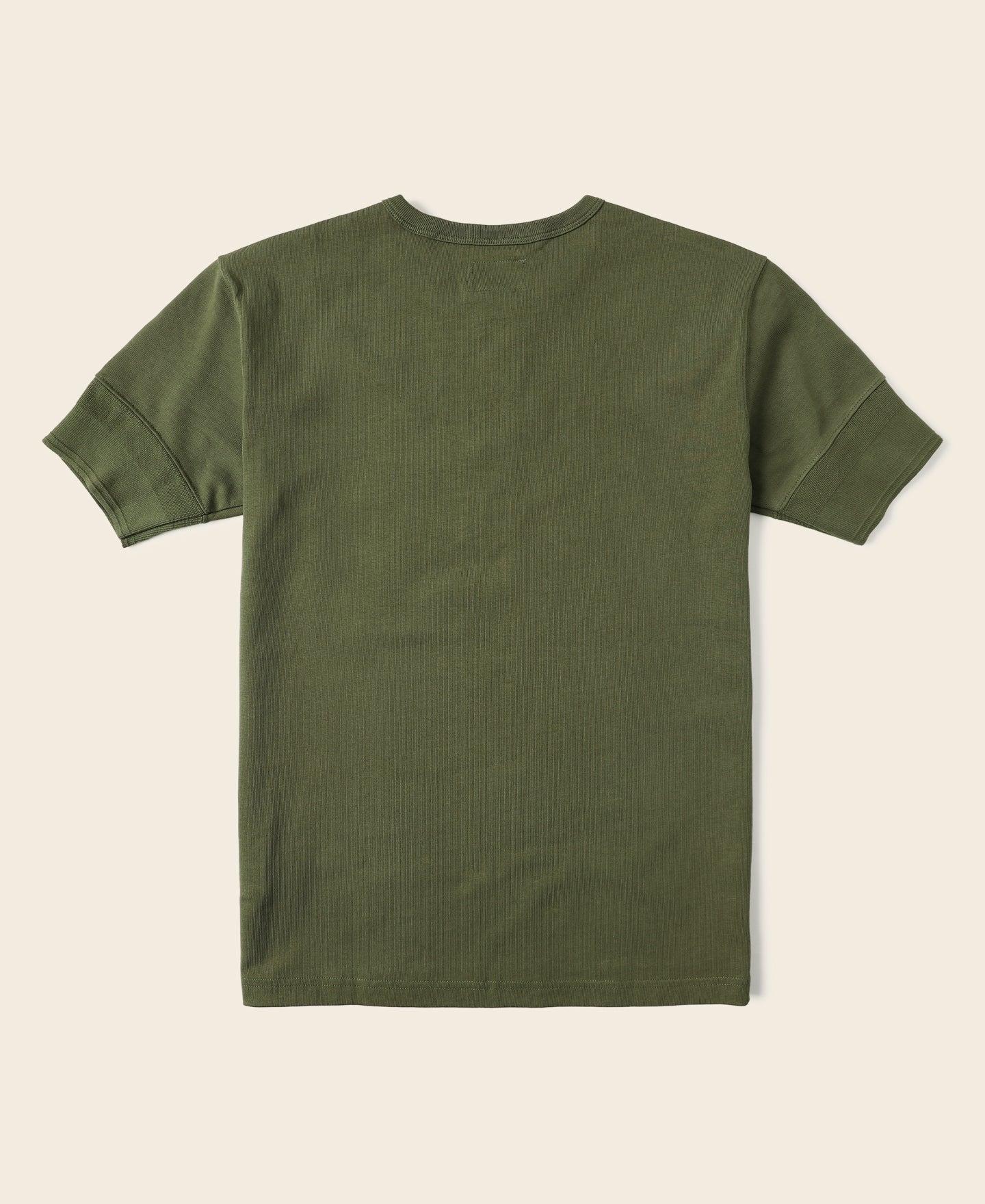 Vintage Short Sleeve Henley T-Shirt - Green Product Image