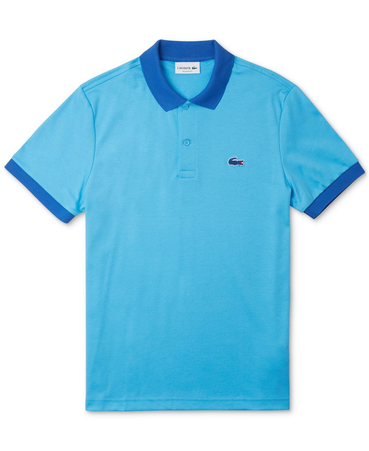 Lacoste Mens Short-Sleeve Contrast-Trim Polo Shirt, Created for Macys Product Image