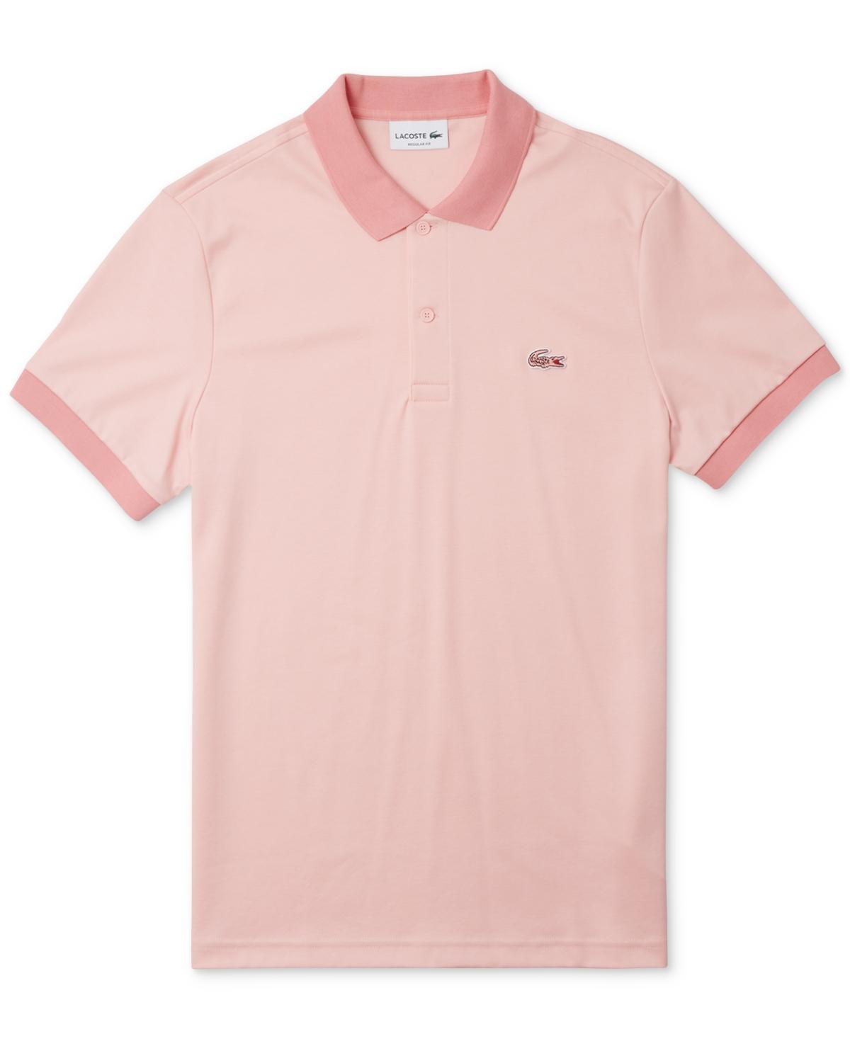 Lacoste Mens Short-Sleeve Contrast-Trim Polo Shirt, Created for Macys Product Image