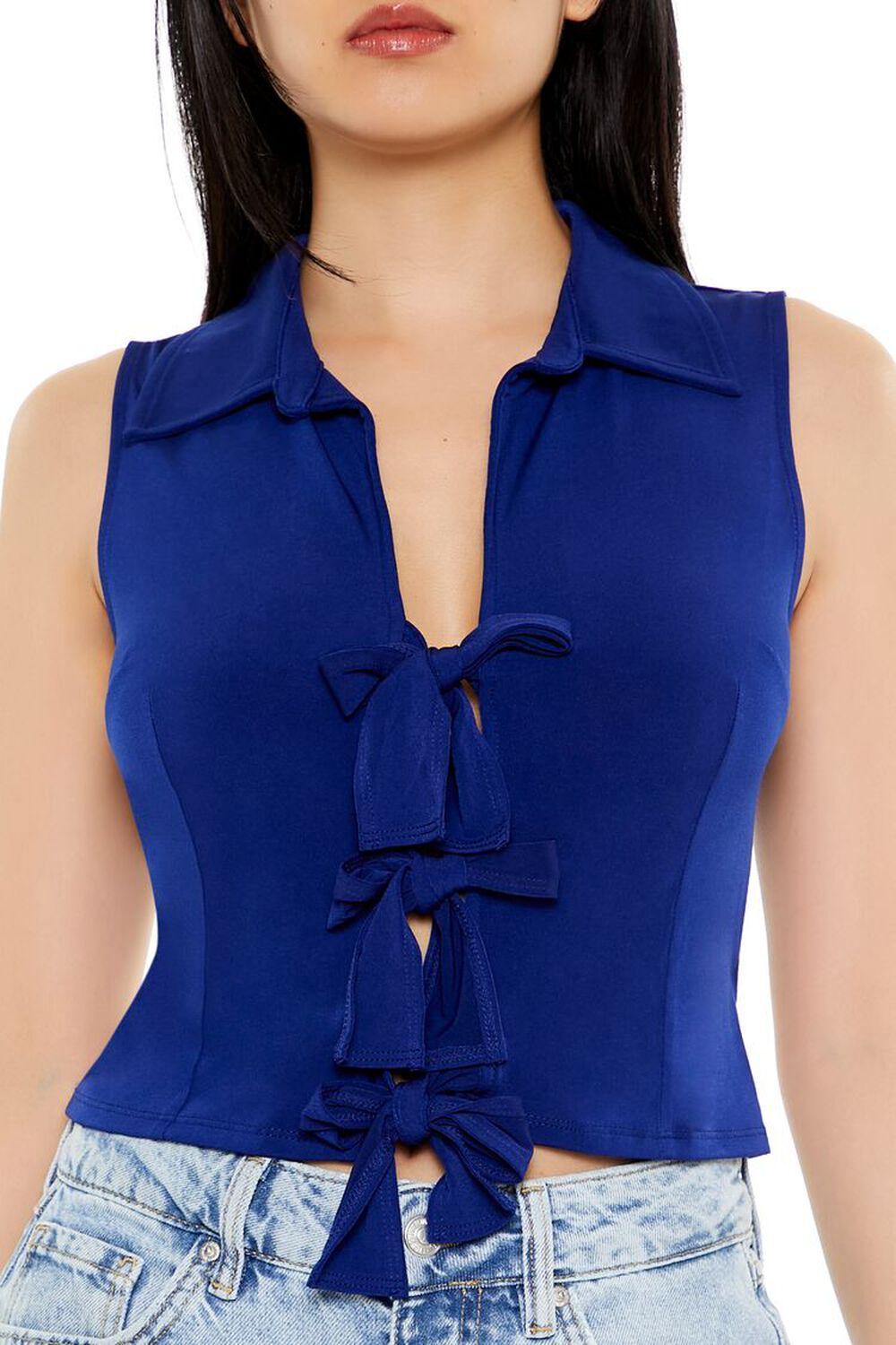 Sleeveless Bow Crop Top | Forever 21 Product Image