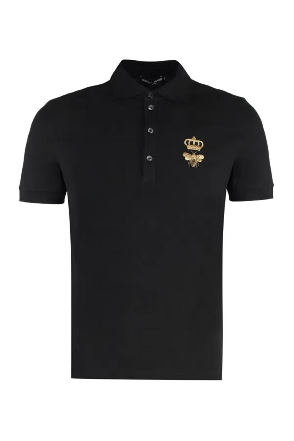 Embroidery Piquet Polo Black Product Image