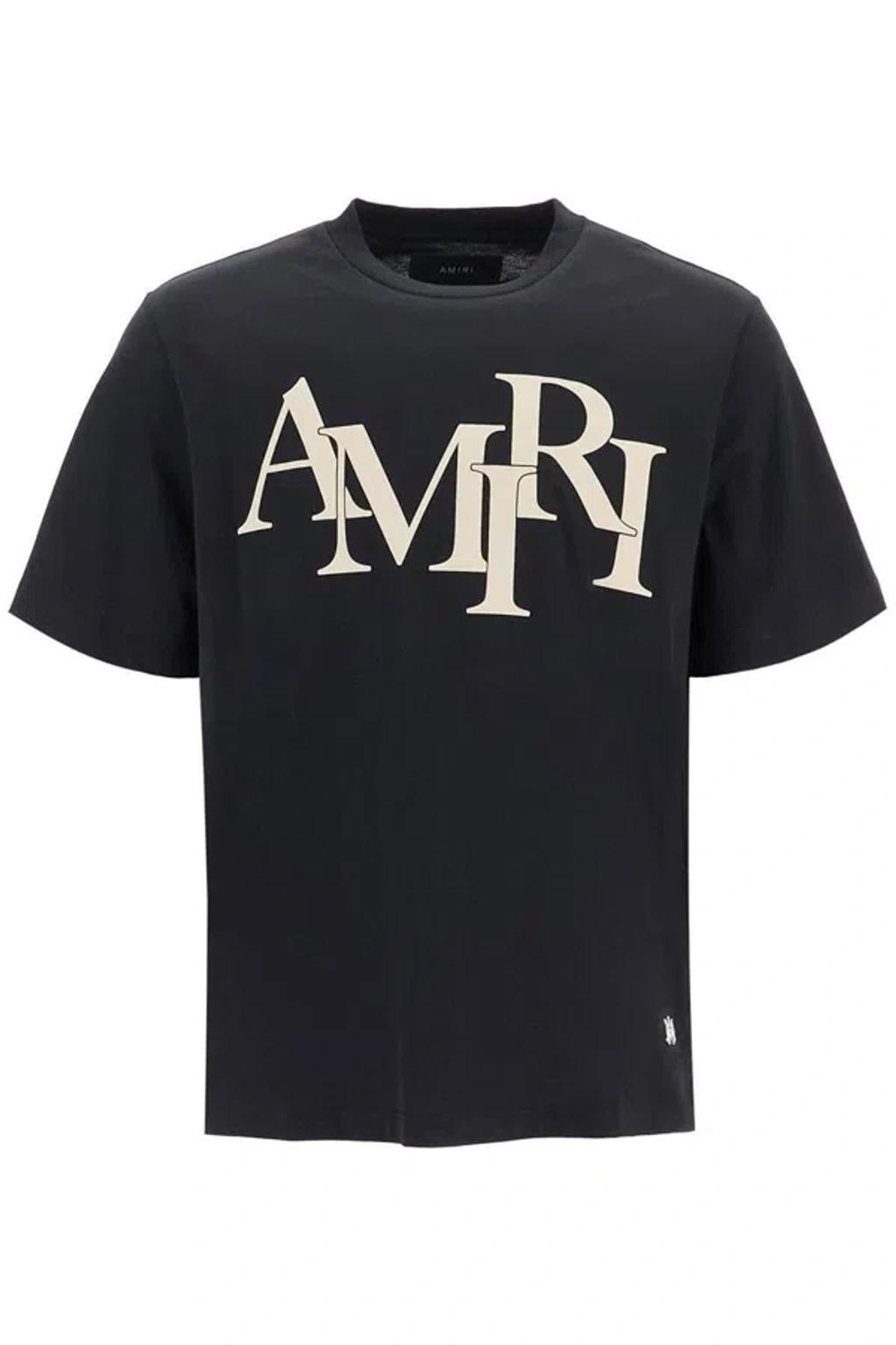 AMIRI Staggered Logo In Black Product Image