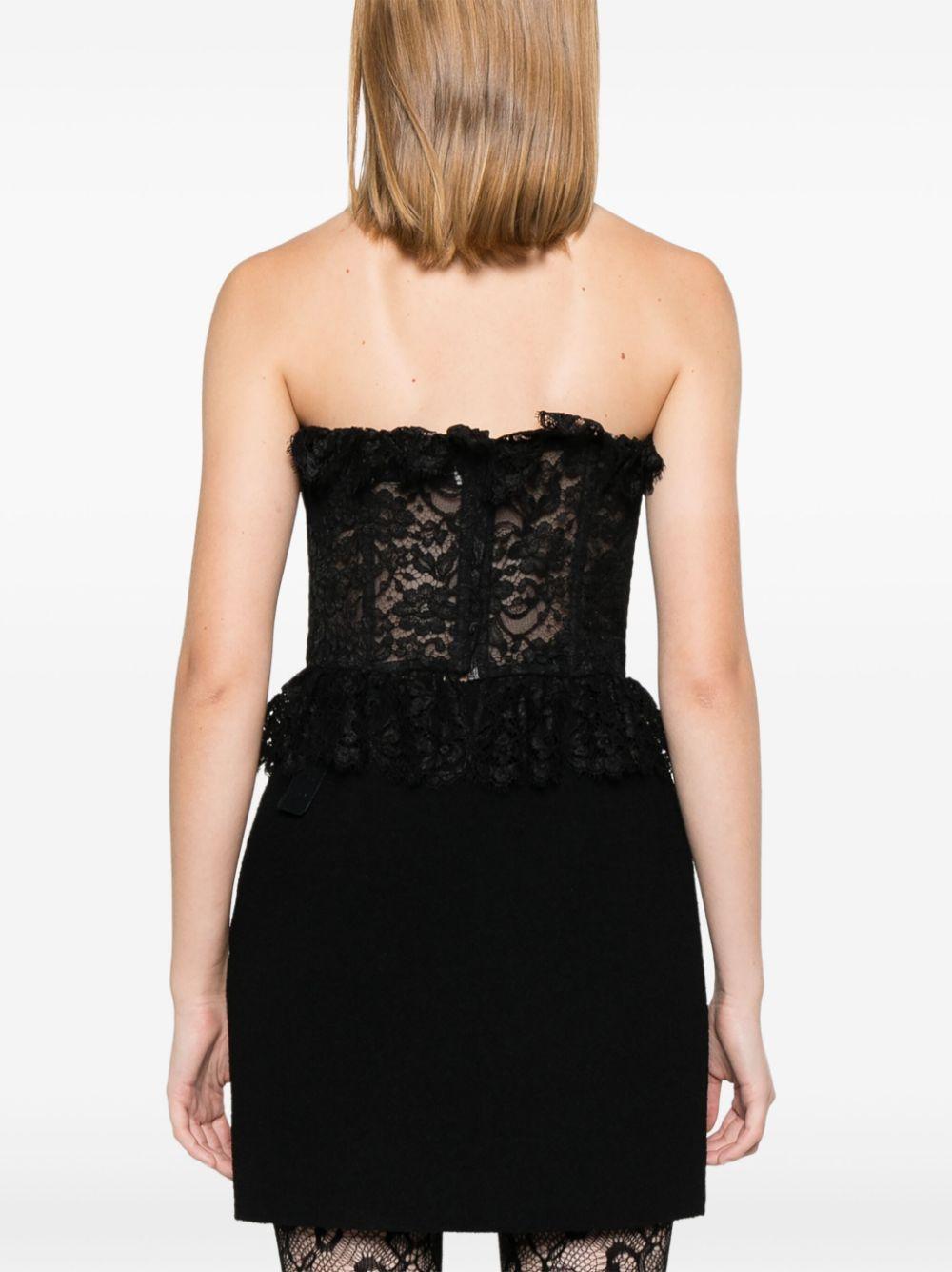 bow-detail lace bustier top Product Image