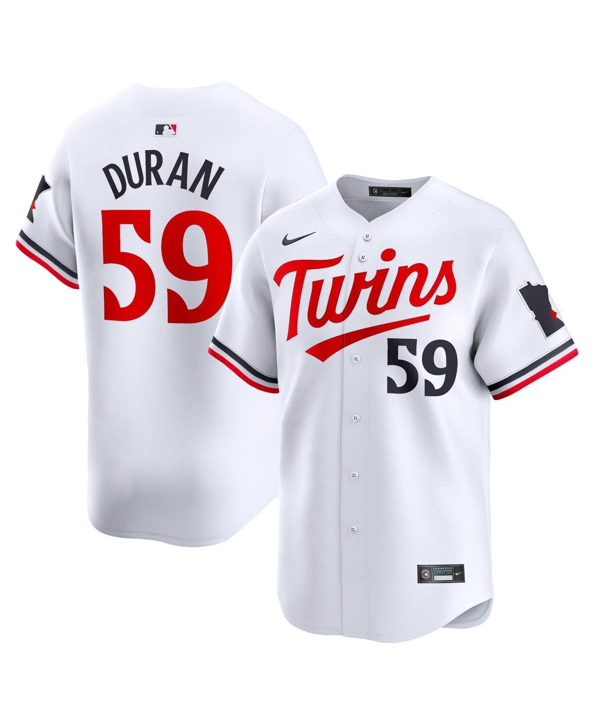 Mens Nike Jhoan Duran White Minnesota Twins Home limited Player Jersey - White Product Image