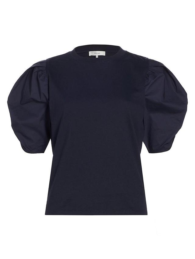 Womens Cotton Puff-Sleeve T-Shirt Product Image