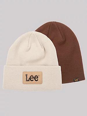 Faux Leather Logo Patch Beanie Set | Men's Accessories | Lee® Product Image