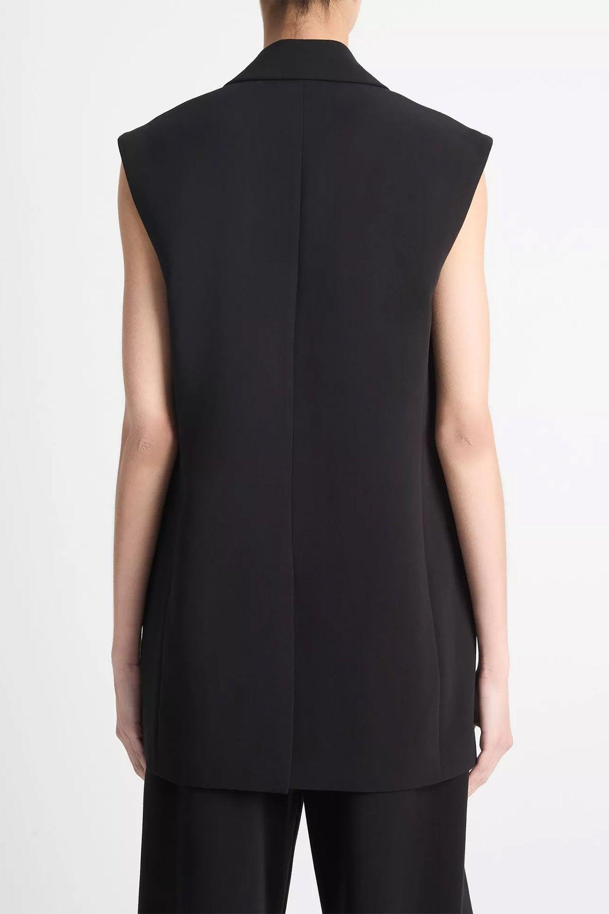 VINCE Sleeveless Longline Blazer In Black Product Image