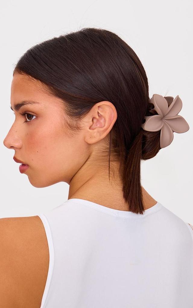 Taupe Flower Hair Claw Clip Product Image