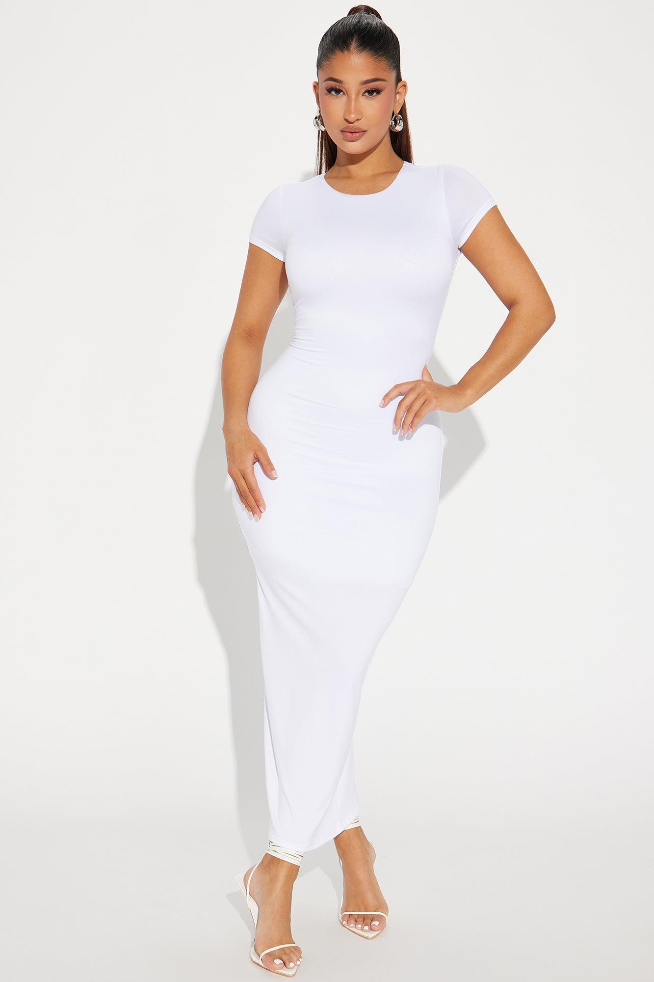 Mila Essential Maxi Dress - White Product Image