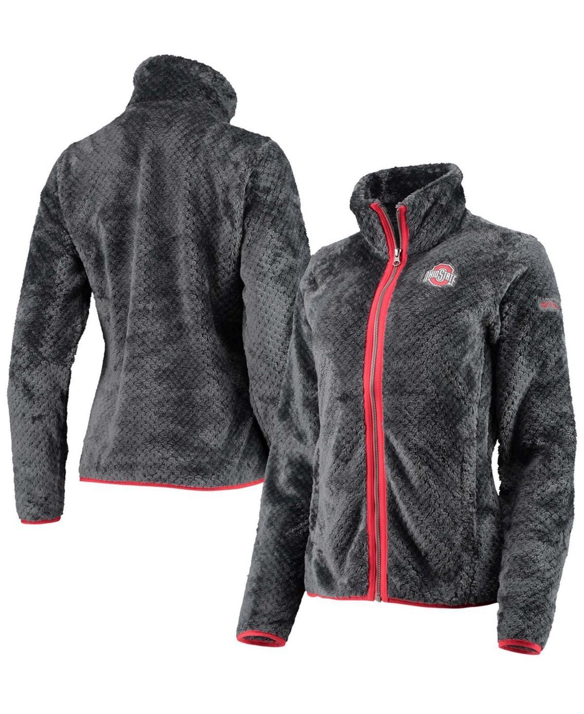 Womens Columbia Charcoal Ohio State Buckeyes Fireside II Sherpa Full-Zip Jacket Product Image