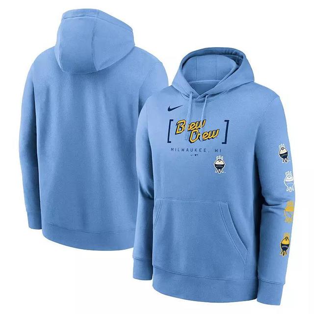 Mens Nike Powder Blue Milwaukee Brewers City Connect Club Pullover Hoodie Product Image