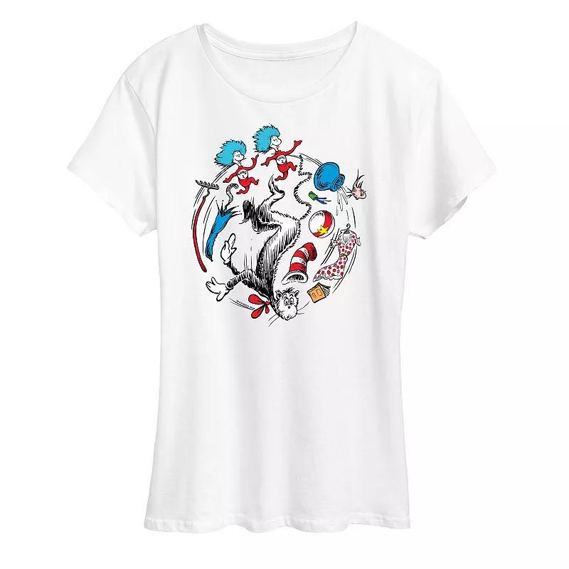 Womens Dr. Seuss Cat In Hat Mess Graphic Tee Product Image