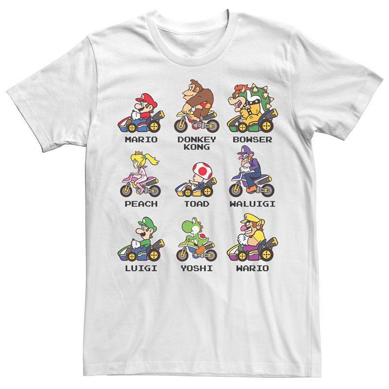 Mens Crew Neck Short Sleeve Regular Fit Super Mario Graphic T-Shirt Product Image