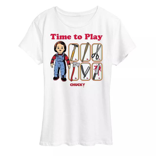 Womens Chucky Time To Play Graphic Tee Product Image