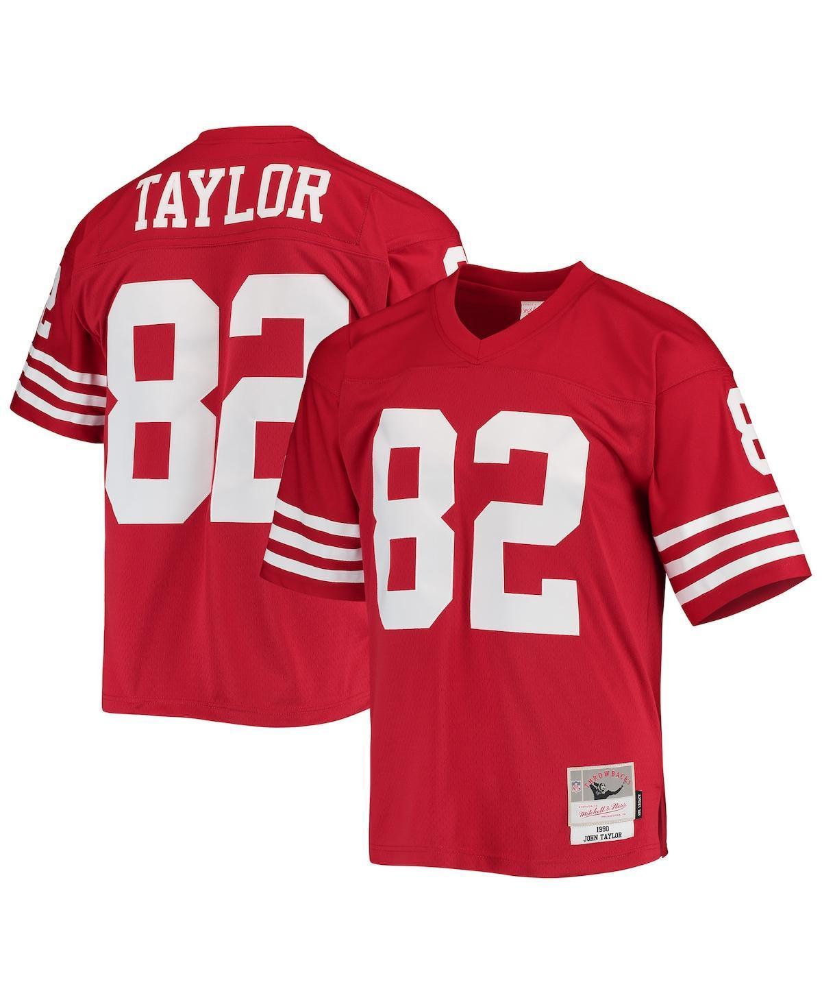 Mens Mitchell & Ness John Taylor Scarlet San Francisco 49ers Legacy Replica Jersey Product Image