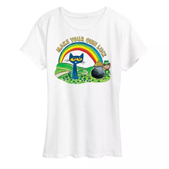 Womens Pete The Cat Pete Leprechaun Pot Of Gold Graphic Tee Product Image