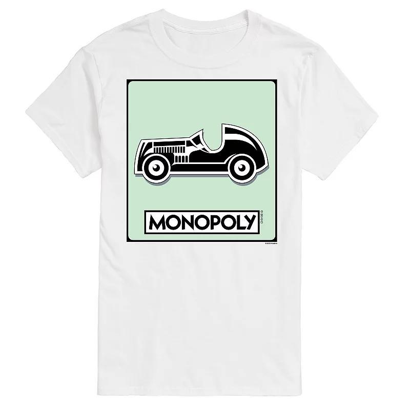 Big & Tall Monopoly Car Game Token Graphic Tee, Mens Grey Product Image