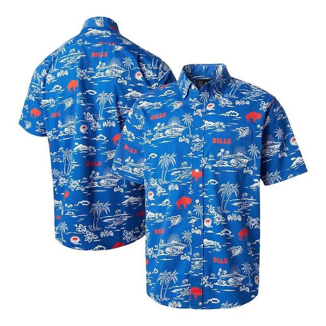 Mens Reyn Spooner Royal Buffalo Bills Throwback KekaiPrint Button-Up Shirt Product Image