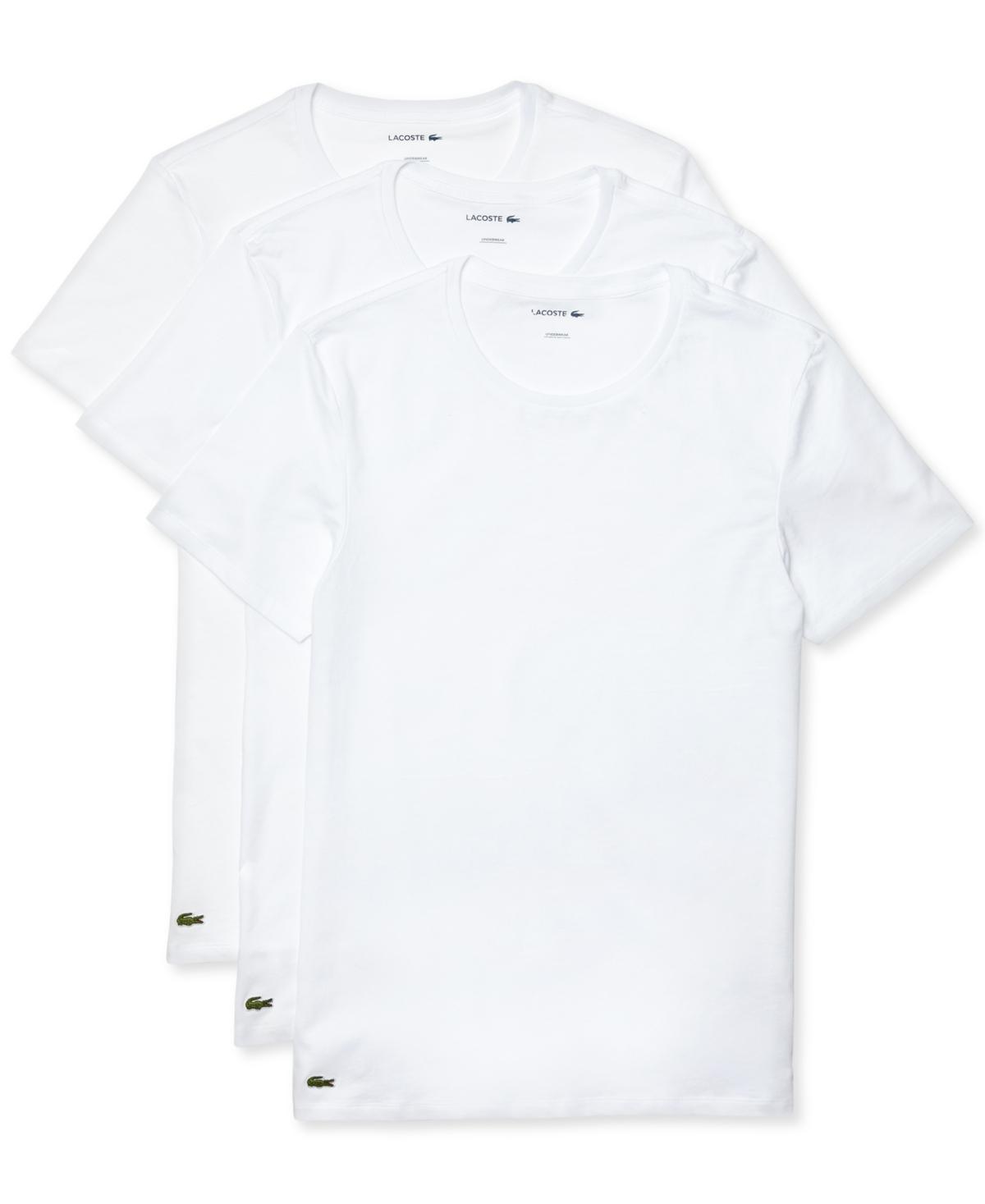 Lacoste 3-Pack Crew Neck Slim Fit Essential T-Shirt Men's Clothing Product Image