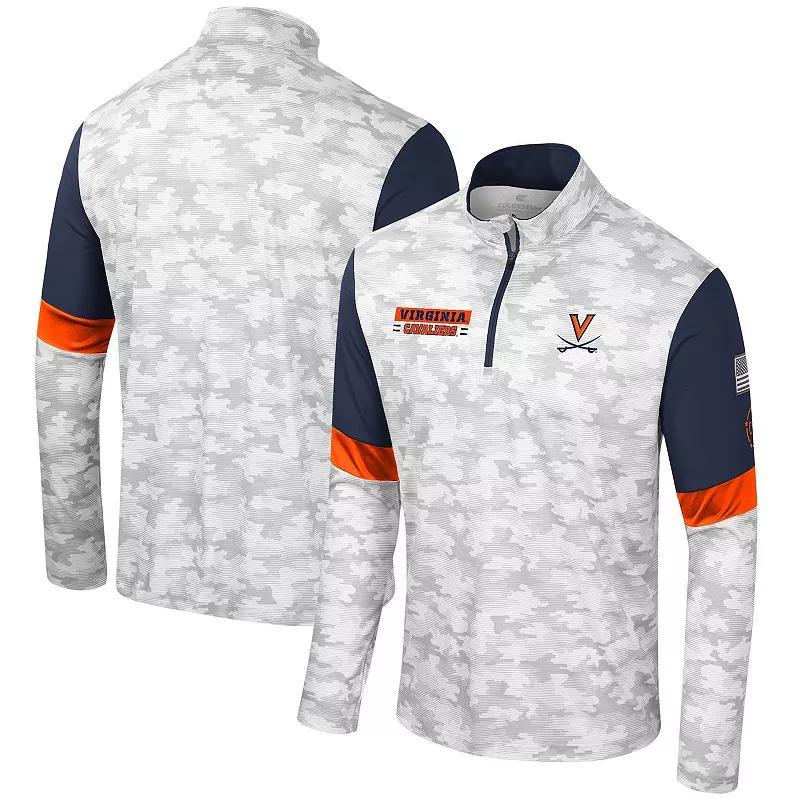 Mens Colosseum Camo Virginia Tech Hokies OHT Military Appreciation Tomahawk Quarter-Zip Windshirt Product Image