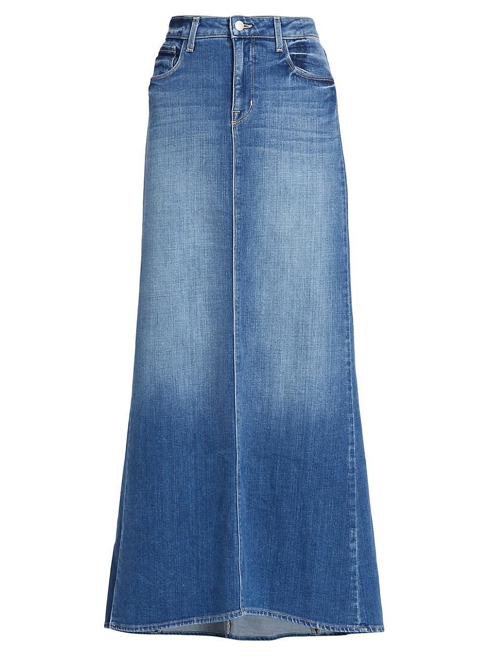 LAGENCE Kailani Mermaid Denim Maxi Skirt Product Image