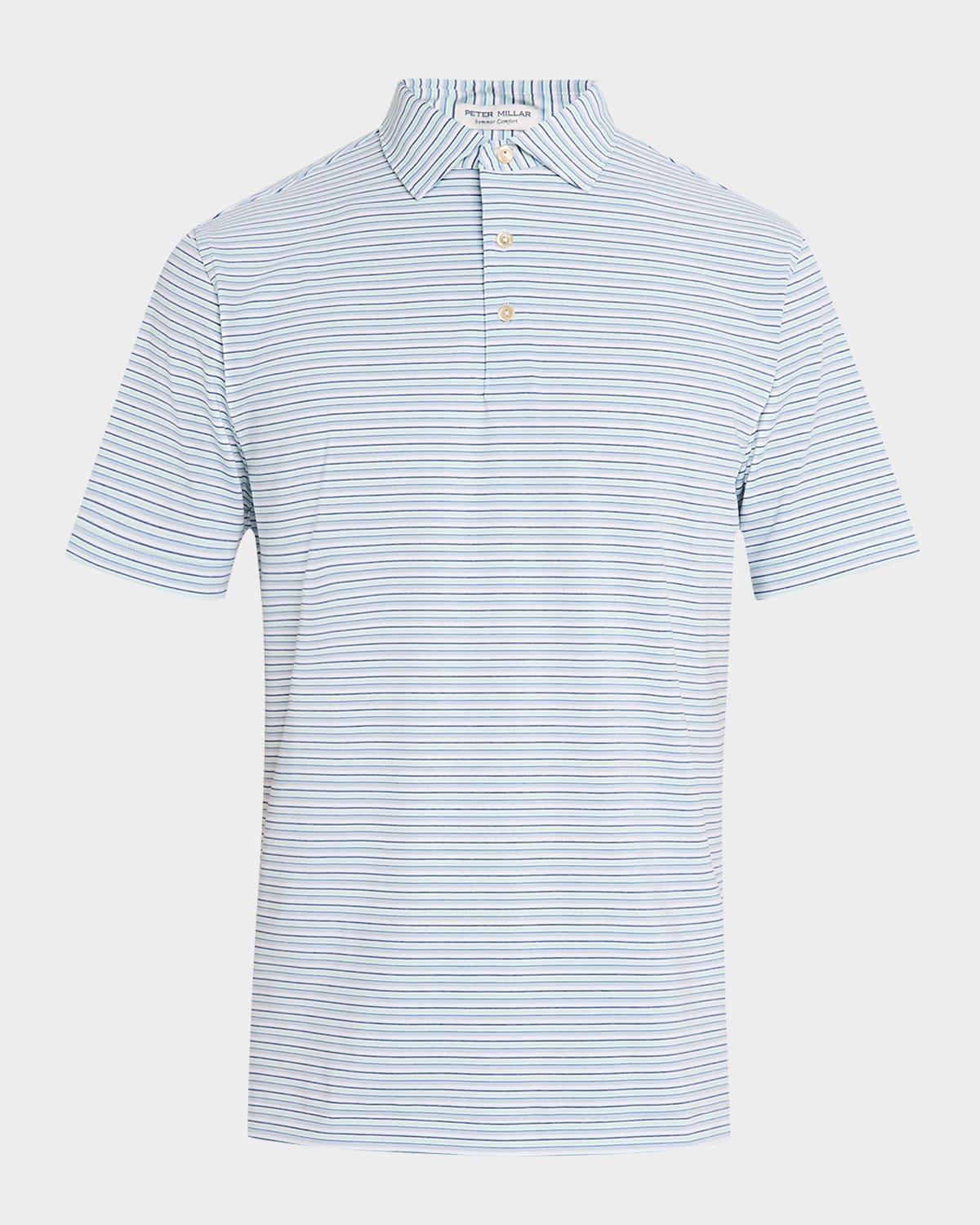 Mens Fairmont Stripe Performance Polo Shirt Product Image