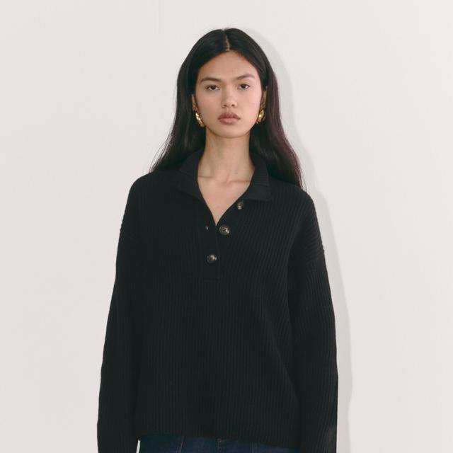 Womens Cocoon Henley in Wool Cashmere Sweater by Everlane Product Image